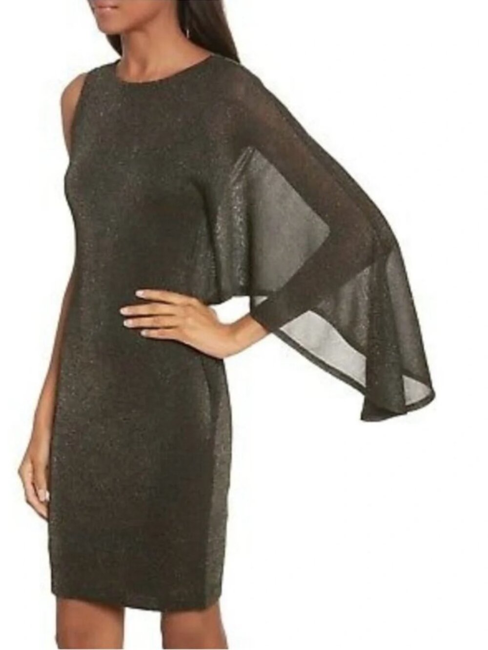 Ted Baker Monyca Draped One Shoulder Dress 8